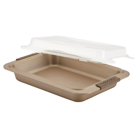 Anolon Advanced Bronze Nonstick Bakeware Cake Pan with Lid and Silicone Grips 9-inch x 13-inch Bronze
Anolon Advanced Bronze Nonstick Bakeware Cake Pan with Lid and Silicone Grips 9-inch x 13-inch Bronze