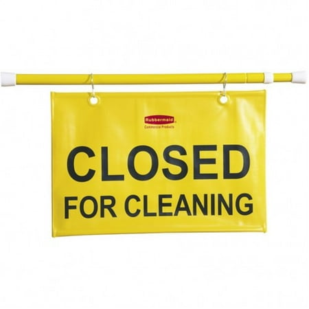 Rubbermaid Commercial Closed For Cleaning Safety Sign (9S1500YW)