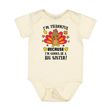 Inktastic Thanksgiving I m Thankful Because I m Gonna Be a Big Sister Gift Baby Girl Bodysuit
Inktastic Thanksgiving I m Thankful Because I m Gonna Be a Big Sister Gift Baby Girl Bodysuit