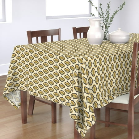 Cotton Sateen Tablecloth 70 x 108 - Mustard Gray Art Deco Ogee Retro Vintage Geometric Midcentury Modern Print Custom Table Linens by Spoonflower
Cotton Sateen Tablecloth 70 x 108 - Mustard Gray Art Deco Ogee Retro Vintage Geometric Midcentury Modern Print Custom Table Linens by Spoonflower