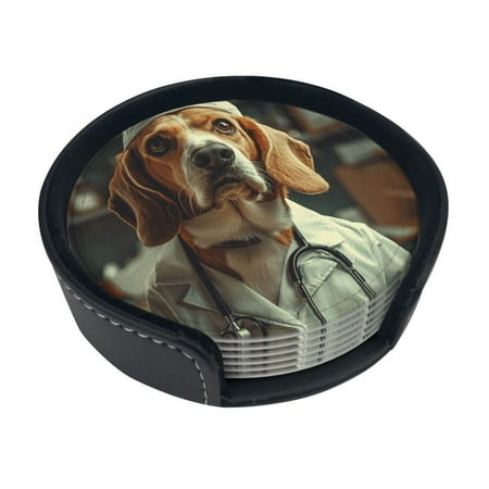 Animal personification Billiard coasters with bracket Round leather coasters 6-piece set of coasters suitable for home kitchen bar
Animal personification Billiard coasters with bracket Round leather coasters 6-piece set of coasters suitable for home kitchen bar