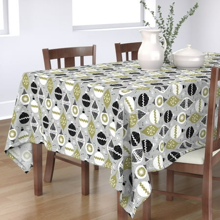 Cotton Sateen Tablecloth 70 x 90 - Vintage Ornaments Gray Retro Christmas Holiday Winter Mid Century Modern Distressed Fifties 1950S Print Custom Table Linens by Spoonflower
Cotton Sateen Tablecloth 70 x 90 - Vintage Ornaments Gray Retro Christmas Holiday Winter Mid Century Modern Distressed Fifties 1950S Print Custom Table Linens by Spoonflower