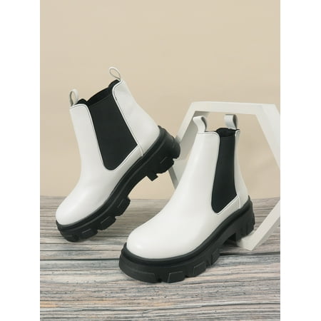 Slip On Chunky Heeled Chelsea Boots Women‘s Footwear