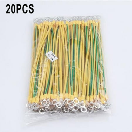 20PCS BVR Solar PV Ground Wire with Terminals 10/12/14 AWG Solar Ground Wire