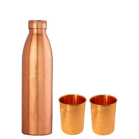 diollo One Plain Copper Bottle 1 Litre & Two Copper Glasses
diollo One Plain Copper Bottle 1 Litre & Two Copper Glasses