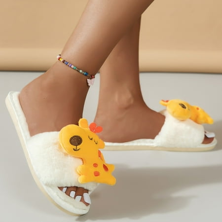 Cathalem Comfortable Slippers Women Open Toe Ladies Fashion Cartoon Doll Decoration Open Toe Warm Woolly Flat Cotton Slippers Shoes White 7
Cathalem Comfortable Slippers Women Open Toe Ladies Fashion Cartoon Doll Decoration Open Toe Warm Woolly Flat Cotton Slippers Shoes White 7