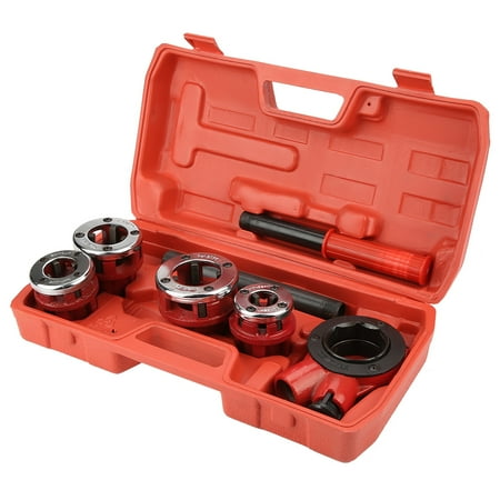 Ratcheting Tap And Die Set 4 Swarf Removal Holes Pipe Threading Set Durable And Wear-Resistance For Threading Work For Galvanized Pipe
Ratcheting Tap And Die Set 4 Swarf Removal Holes Pipe Threading Set Durable And Wear-Resistance For Threading Work For Galvanized Pipe