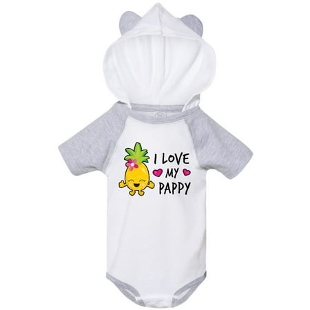 Inktastic I Love My Pappy with Pineapple Gift Baby Girl Bodysuit