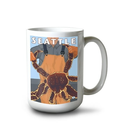 15 fl oz Ceramic Mug King Crab Fisherman Seattle Washington Dishwasher & Microwave Safe
15 fl oz Ceramic Mug King Crab Fisherman Seattle Washington Dishwasher & Microwave Safe