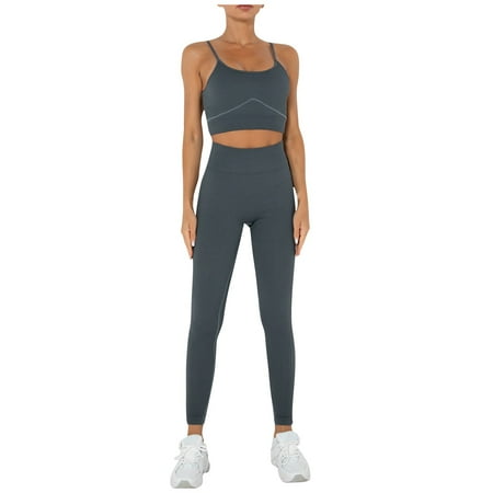 ZXHACSJ 2 Piece Set Workout Clothes For Women Yoga Set Solid Color Fitness Leggings Sportswear Woman Yoga Wear Sport Bra And Pants Dark Gray S
ZXHACSJ 2 Piece Set Workout Clothes For Women Yoga Set Solid Color Fitness Leggings Sportswear Woman Yoga Wear Sport Bra And Pants Dark Gray S