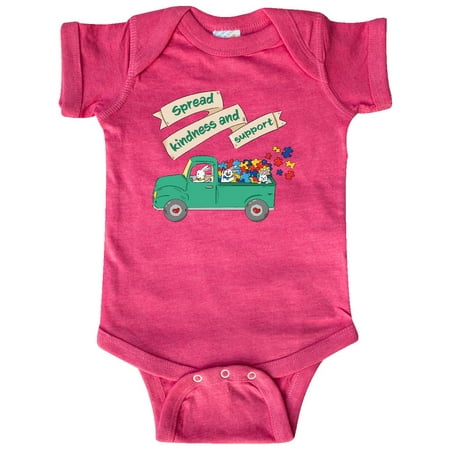 Inktastic Spread Kindness and Support Autism Bunnies Gift Baby Boy or Baby Girl Bodysuit