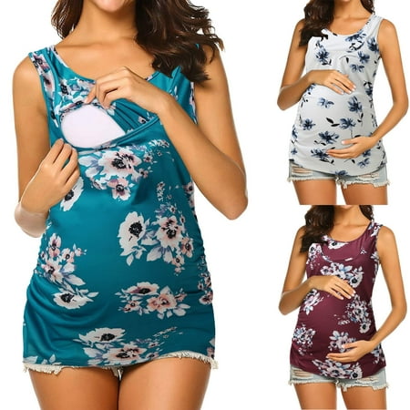 Tejiojio Maternity/Labor/Nursing Clothing Clearance Pregnant Womans Flower Print Sleeveless Woman Casual Breastfeeding Clothe Vest Top
Tejiojio Maternity/Labor/Nursing Clothing Clearance Pregnant Womans Flower Print Sleeveless Woman Casual Breastfeeding Clothe Vest Top
