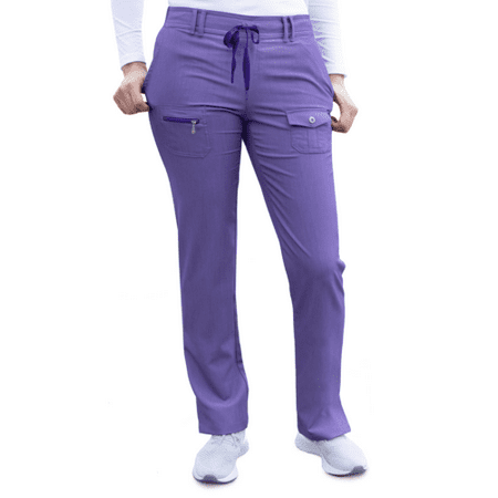 Adar Pro Heather Scrubs For Women - Slim Fit Tapered Scrub Pants