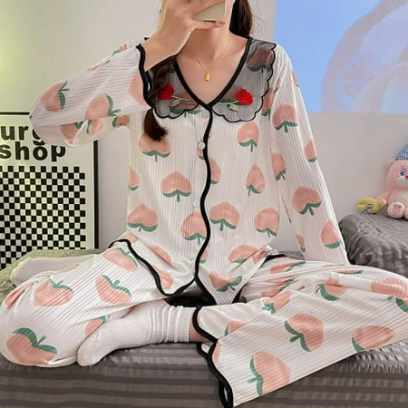 PIKADINGNIS Women Sleepwear Set Autumn Winter Pajama Set Turn Down Collar Cute Lace Long Sleeve Casual Female Pijama Home Wear Trousers
PIKADINGNIS Women Sleepwear Set Autumn Winter Pajama Set Turn Down Collar Cute Lace Long Sleeve Casual Female Pijama Home Wear Trousers