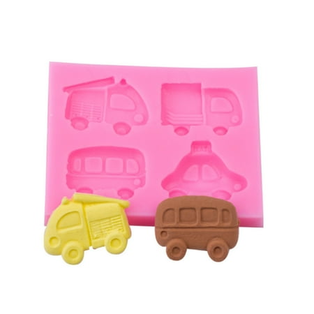 NIUREDLTD Cartoon Car Silicone Mould Fondant Cake Chocolate Cookie Decorating Mould Cake Tools