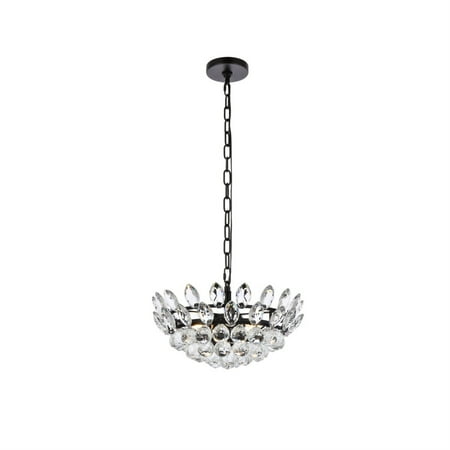 Elegant Lighting Emilia 16 inch pendant in black