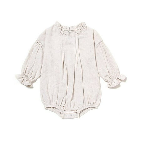 QWZNDZGR Baby Body Long Sleeve Bodysuit Romper Spring Autumn White Soft Baby Peleles Jumpsuits Cotton Clothing With Ruffle Collar 3M-2T
QWZNDZGR Baby Body Long Sleeve Bodysuit Romper Spring Autumn White Soft Baby Peleles Jumpsuits Cotton Clothing With Ruffle Collar 3M-2T