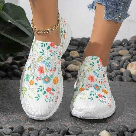 Women‘s Flower Pattern Sneakers Breathable Flying Woven Outdoor Shoes Comfortable Low Top Sport Shoes
Women‘s Flower Pattern Sneakers Breathable Flying Woven Outdoor Shoes Comfortable Low Top Sport Shoes