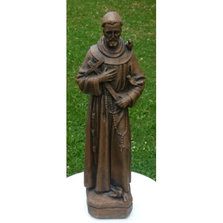 25" St. Francis Outdoor Patio Statue - Teal Finish