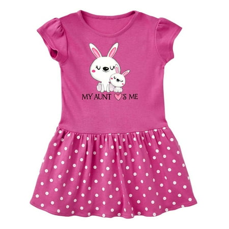 Inktastic My Aunt Loves Me- bunny family Gift Toddler Girl Dress