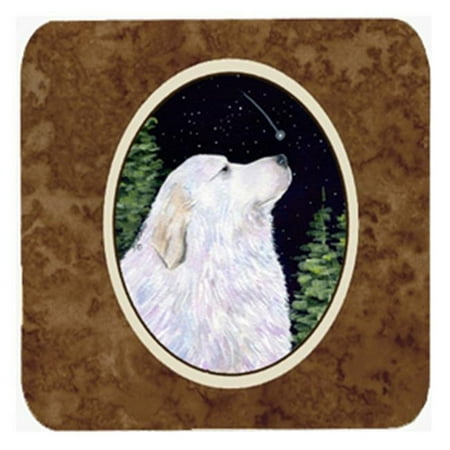 Starry Night Great Pyrenees Foam Coasters- Set Of 4
