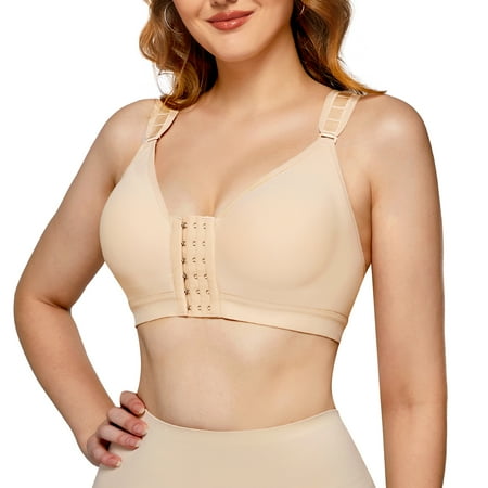 Irisnaya Postoperative Bra for Women Yoga Comfortable Sports Bra Front Closure Strong Hold Push Up Feel-good Bra without Padded Underwire(Beige Large)
Irisnaya Postoperative Bra for Women Yoga Comfortable Sports Bra Front Closure Strong Hold Push Up Feel-good Bra without Padded Underwire(Beige Large)