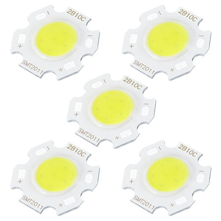 

Uxcell 20mm 10W 260mA Energy Saving COB LED Light Chip Beads White 5 Pack