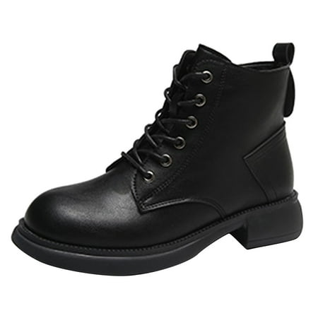 Black Boots for Women Fashion Women Artificial Leather Solid Color Autumn Thick Sole Square Heels Zipper Short Booties Round Toe Shoes Ankle Boots for Women PU Black
Black Boots for Women Fashion Women Artificial Leather Solid Color Autumn Thick Sole Square Heels Zipper Short Booties Round Toe Shoes Ankle Boots for Women PU Black