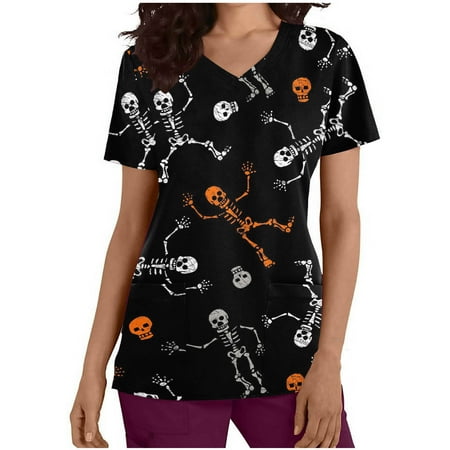 Gallickan Holiday Scrubs Tops for Women Womens Short Sleeve V-neck Tops Uniform Independence Day Printed Pockets Blouse Nursing Sales Promotion!
Gallickan Holiday Scrubs Tops for Women Womens Short Sleeve V-neck Tops Uniform Independence Day Printed Pockets Blouse Nursing Sales Promotion!