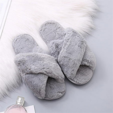 Wrea Women Autumn Winter Solid Color Open Toe Flat Artificial Wool Non-slip Wear-resistant Cross Plush Slippers
Wrea Women Autumn Winter Solid Color Open Toe Flat Artificial Wool Non-slip Wear-resistant Cross Plush Slippers