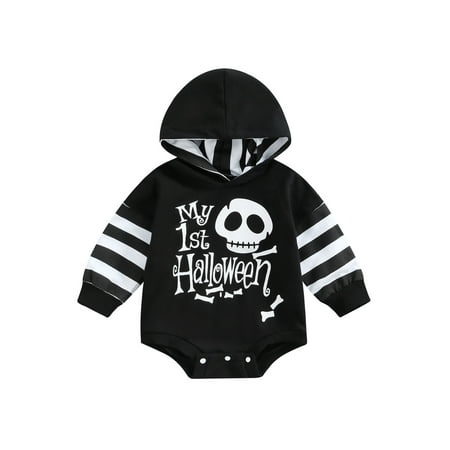 Opperiaya Baby Boy first halloween hoodies Romper Color-Contrast/Stripe Long Sleeve Bodysuit
Opperiaya Baby Boy first halloween hoodies Romper Color-Contrast/Stripe Long Sleeve Bodysuit