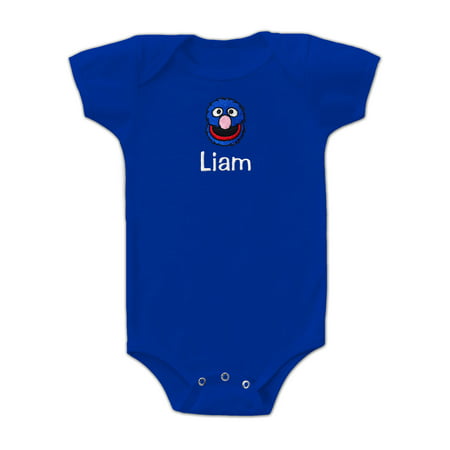 

Infant Oscar the Grouch Blue Sesame Street Personalized Bodysuit