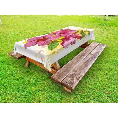 Floral Outdoor Tablecloth Vibrant Hibiscus Flower Bouquet Exotic Watercolor Artwork Decorative Washable Fabric Picnic Tablecloth 58 X 120 Inches Fuchsia Green Earth Yellow White by Ambesonne
Floral Outdoor Tablecloth Vibrant Hibiscus Flower Bouquet Exotic Watercolor Artwork Decorative Washable Fabric Picnic Tablecloth 58 X 120 Inches Fuchsia Green Earth Yellow White by Ambesonne