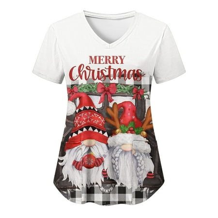 TAIAOJING Christmas Scrubs Tops for Women Casual V Neck Print Short Sleeve Work Shirt Pocket Top Graphic Tees
TAIAOJING Christmas Scrubs Tops for Women Casual V Neck Print Short Sleeve Work Shirt Pocket Top Graphic Tees