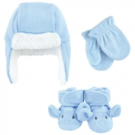 Hudson Baby Unisex Baby Trapper Hat Mitten and Bootie Set Blue Elephant 18-24 Months
Hudson Baby Unisex Baby Trapper Hat Mitten and Bootie Set Blue Elephant 18-24 Months
