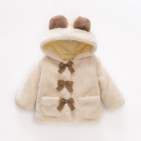 Leutsin Toddler Baby Girls Solid Color Plush Cute Bear Ears Winter Hoodie Thick Coat Jacket
Leutsin Toddler Baby Girls Solid Color Plush Cute Bear Ears Winter Hoodie Thick Coat Jacket