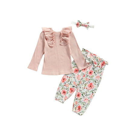 Yinyinxull 3pcs Toddler Baby Kids Girls Clothes Ruffles Long Sleeve Knit Tops+Flowers Pants+Headband Sets Pink 1-2 Years
Yinyinxull 3pcs Toddler Baby Kids Girls Clothes Ruffles Long Sleeve Knit Tops+Flowers Pants+Headband Sets Pink 1-2 Years
