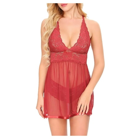 Zuwimk Sexy Lingerie For Women Women s Lingerie Lace Babydoll Plus Size Sleepwear Nightwear Mesh Chemise Red L
Zuwimk Sexy Lingerie For Women Women s Lingerie Lace Babydoll Plus Size Sleepwear Nightwear Mesh Chemise Red L