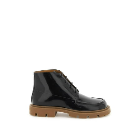 Maison Margiela Brushed Leather Lace-Up Ankle Boots Men