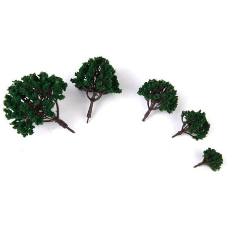 20pcs Model Scenery Landscape Trees 3CM-8CM (Dark Green)