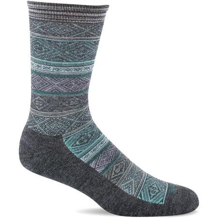 Sockwell Women s Boho Crew Sock Charcoal - M/L