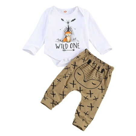 IZhansean Newborn Baby Boy Girl Clothes Long Sleeve Fox Print Romper Bodysuit Pants Outfits Light Coffee 12-18 Months
IZhansean Newborn Baby Boy Girl Clothes Long Sleeve Fox Print Romper Bodysuit Pants Outfits Light Coffee 12-18 Months