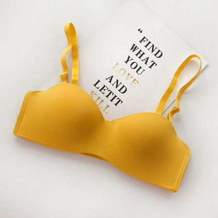 Clearance Women s Glossy Bras Sleep Bras Thin Soft Comfy Daily Bras Seamless Leisure Bras for Women yellow 70
Clearance Women s Glossy Bras Sleep Bras Thin Soft Comfy Daily Bras Seamless Leisure Bras for Women yellow 70