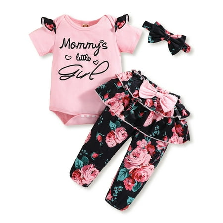 Dooleck Infant Baby Girls Clothes Mommy s Little Girl Newborn Outfit Clothing Ruffle Romper Floral Pant
Dooleck Infant Baby Girls Clothes Mommy s Little Girl Newborn Outfit Clothing Ruffle Romper Floral Pant