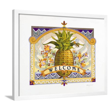 Welcome Pineapple Framed Print Wall Art By David Galchutt