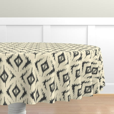 Cotton Sateen Tablecloth 70 Round - Black Cream Ikat Diamonds Boho Charcoal Geometric Print Custom Table Linens by Spoonflower
Cotton Sateen Tablecloth 70 Round - Black Cream Ikat Diamonds Boho Charcoal Geometric Print Custom Table Linens by Spoonflower