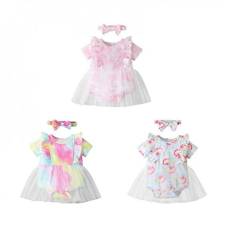 MEROTABLE 0-18M Summer Newborn Infant Baby Bodysuit Jumpsuit Girls Gauze Skirt And Romper Tie-dye Bag Fart + Headband
MEROTABLE 0-18M Summer Newborn Infant Baby Bodysuit Jumpsuit Girls Gauze Skirt And Romper Tie-dye Bag Fart + Headband