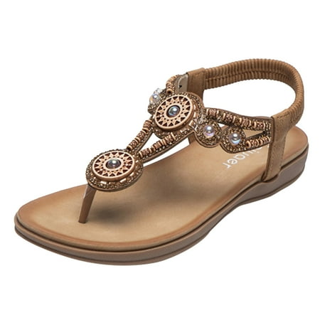 Cathalem FashionWomen Ladies Summer Flower Design Bohemia Sandals Open Toe Shoes Flip Flog Flat Sandals Women Brown 37
Cathalem FashionWomen Ladies Summer Flower Design Bohemia Sandals Open Toe Shoes Flip Flog Flat Sandals Women Brown 37