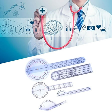 Tebru 5Pcs 6/8/10inch 360 Degree Protractor Angle Medical Ruler Spinal Goniometer Medical Joint Ruler Medical Goniometer
Tebru 5Pcs 6/8/10inch 360 Degree Protractor Angle Medical Ruler Spinal Goniometer Medical Joint Ruler Medical Goniometer