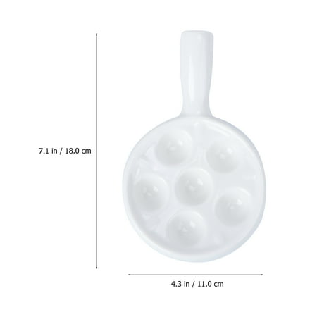 Frcolor 1Pc Kitchen Ceramic Baking Dish Snail Dish Storage Plate Escargots Plate (White)
Frcolor 1Pc Kitchen Ceramic Baking Dish Snail Dish Storage Plate Escargots Plate (White)